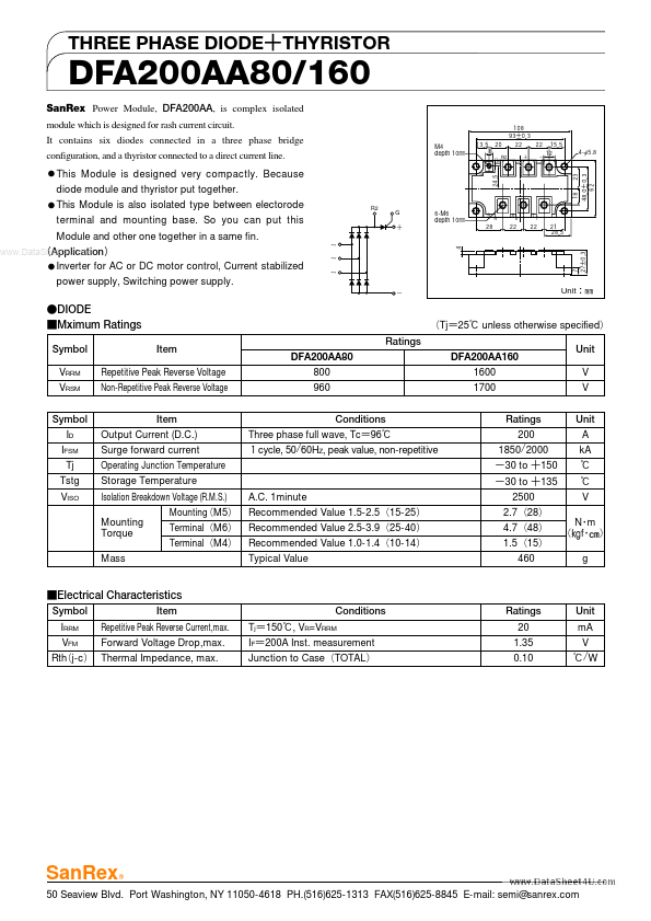 DFA200AA160