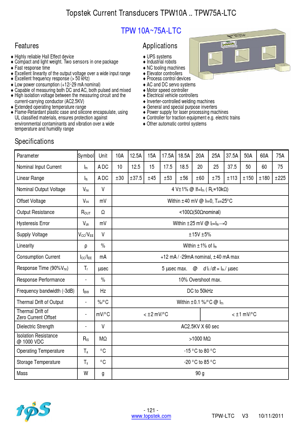 <?=TPW15A-LTC?> डेटा पत्रक पीडीएफ