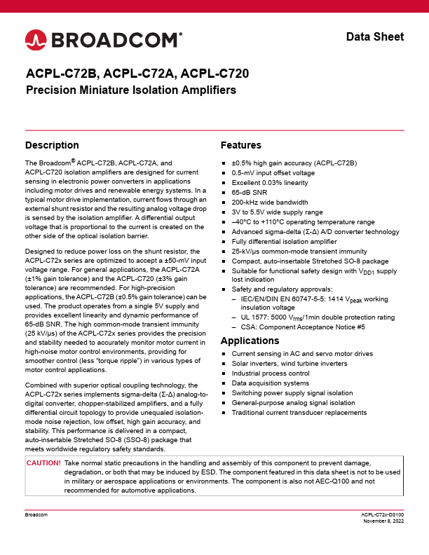 <?=ACPL-C72A?> डेटा पत्रक पीडीएफ