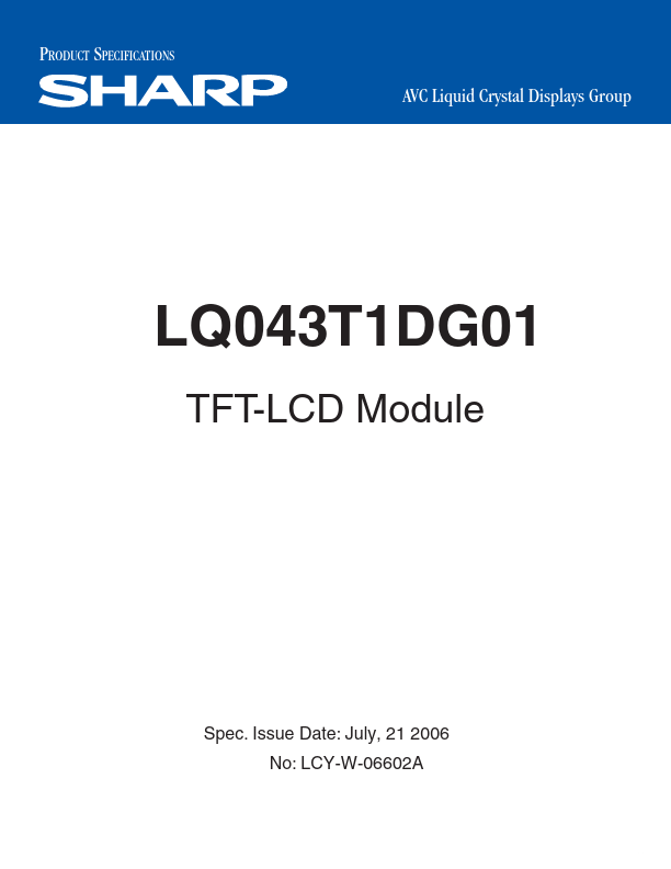 LQ043T1DG01 Sharp