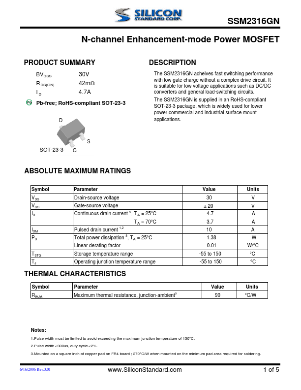 SSM2316GN Silicon Standard