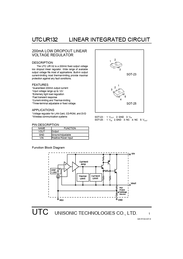 UTCUR132 Unisonic Technologies