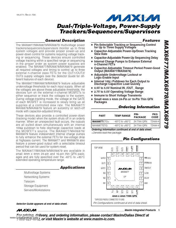 <?=MAX6877?> डेटा पत्रक पीडीएफ