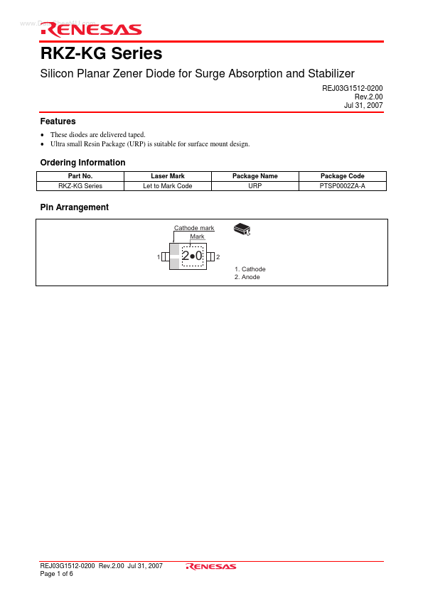 RKZ8.2B2KG Renesas Technology