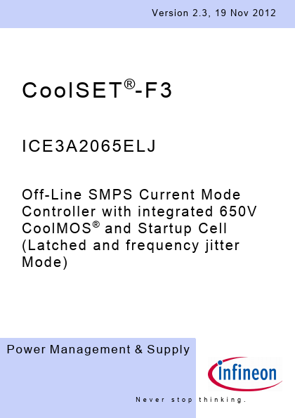 ICE3A2065ELJ Infineon Technologies