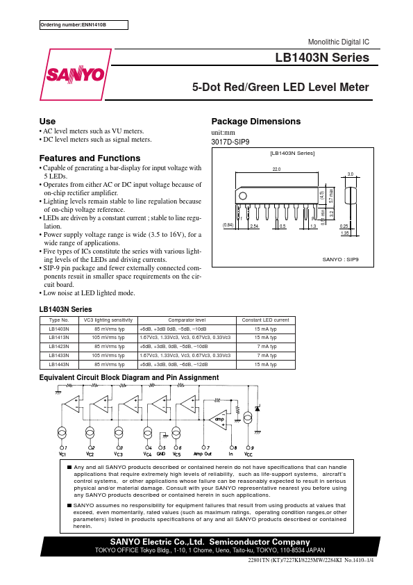 LB1423N Sanyo