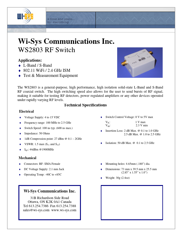 WS2803 Wi-Sys