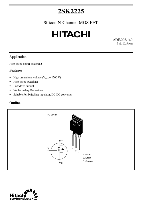 K2225 Hitachi Semiconductor