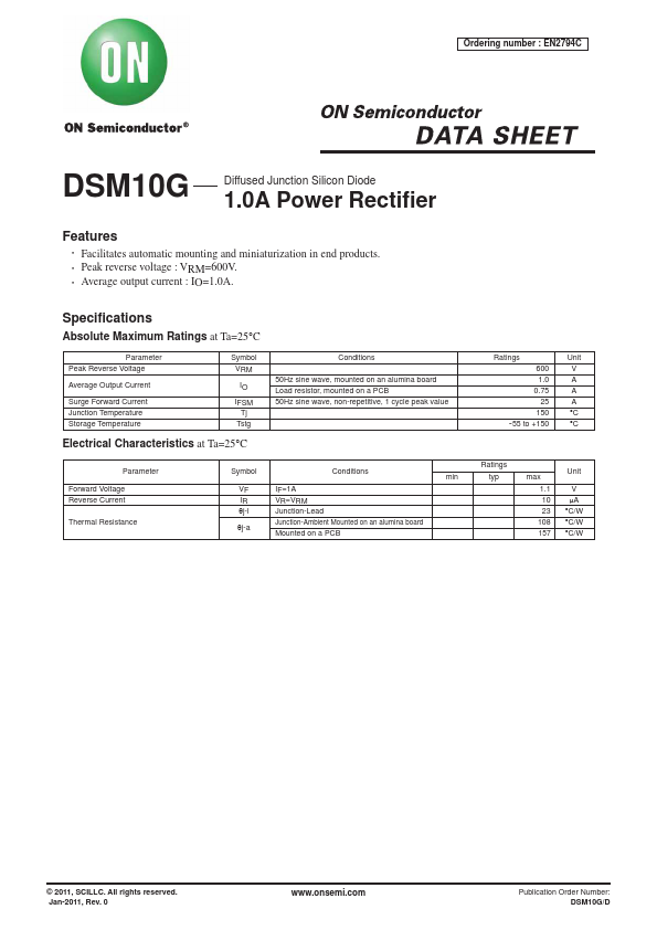 DSM10G ON Semiconductor