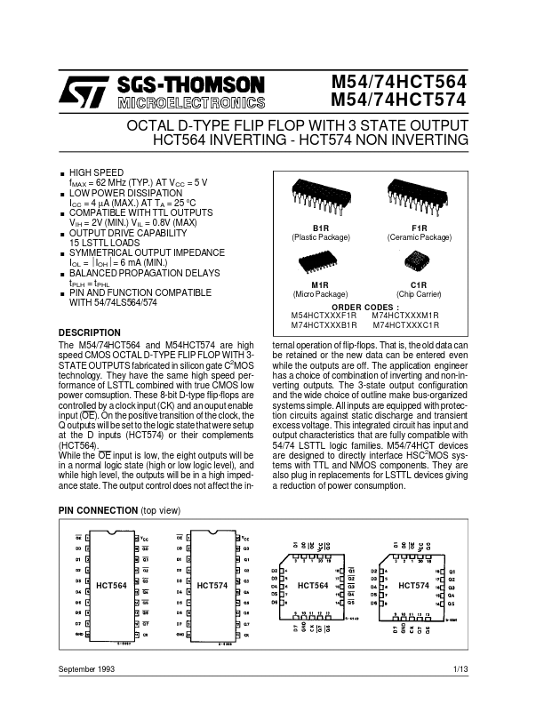 M74HCT574 ST Microelectronics