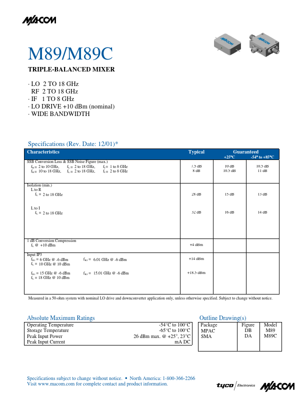 M89C Tyco Electronics