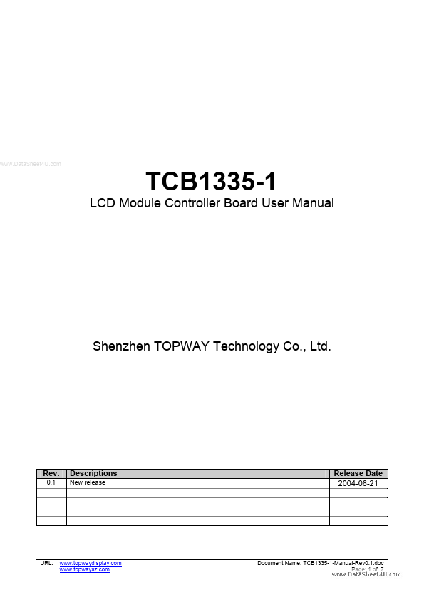 <?=TCB1335-1?> डेटा पत्रक पीडीएफ