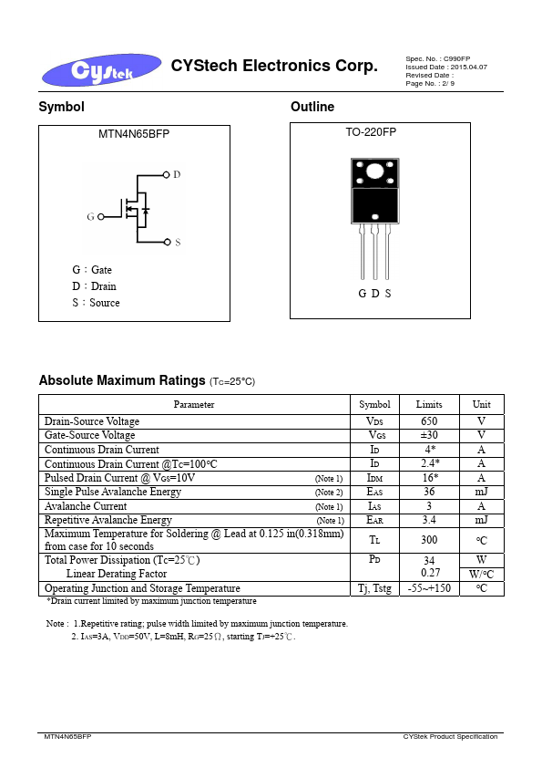 MTN4N65BFP