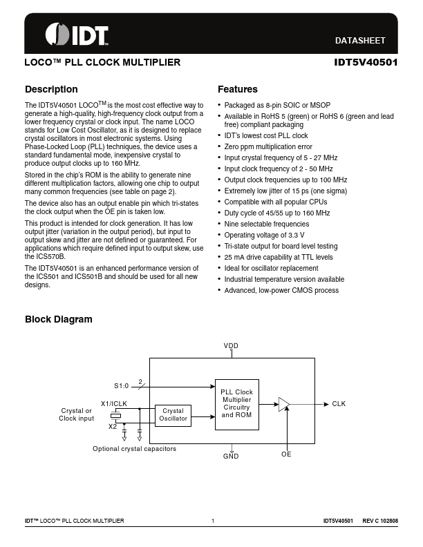 IDT5V40501