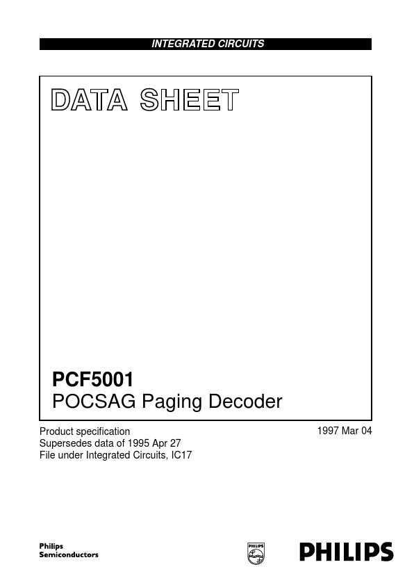 <?=PCF5001?> डेटा पत्रक पीडीएफ