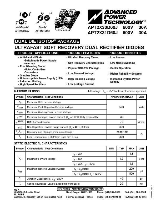 <?=APT2X30D60J?> डेटा पत्रक पीडीएफ