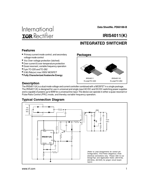 IRIS4011 International Rectifier