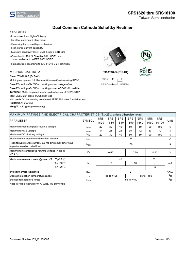 SRS1650 Taiwan Semiconductor
