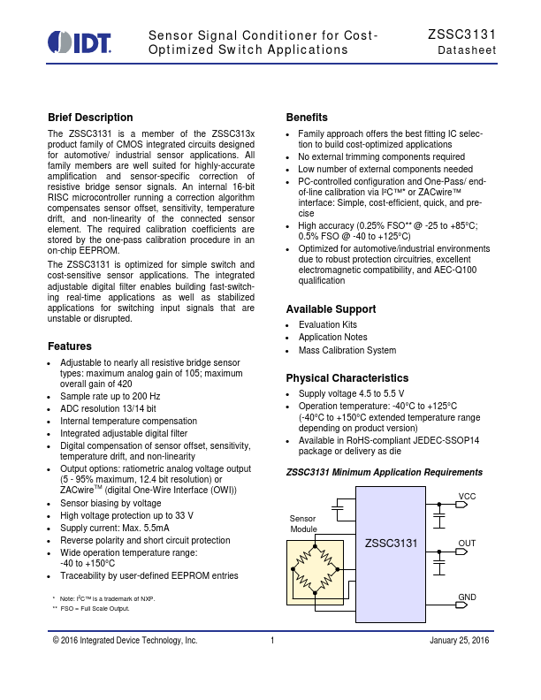 ZSSC3131 IDT