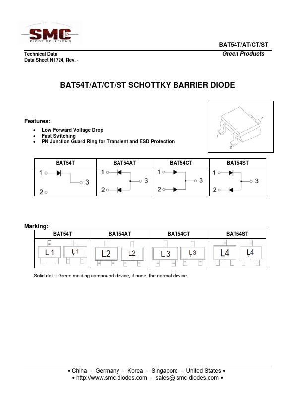 BAT54AT Sangdest Microelectronics