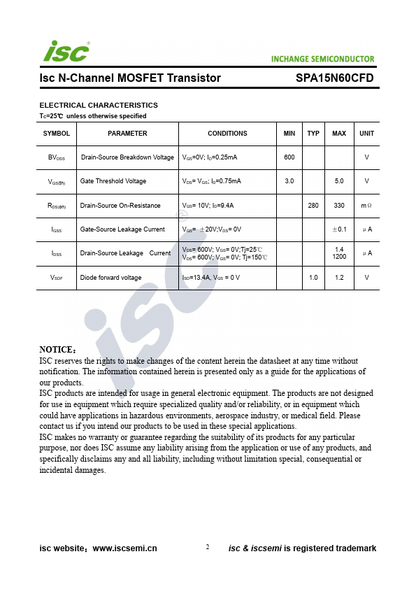 SPA15N60CFD