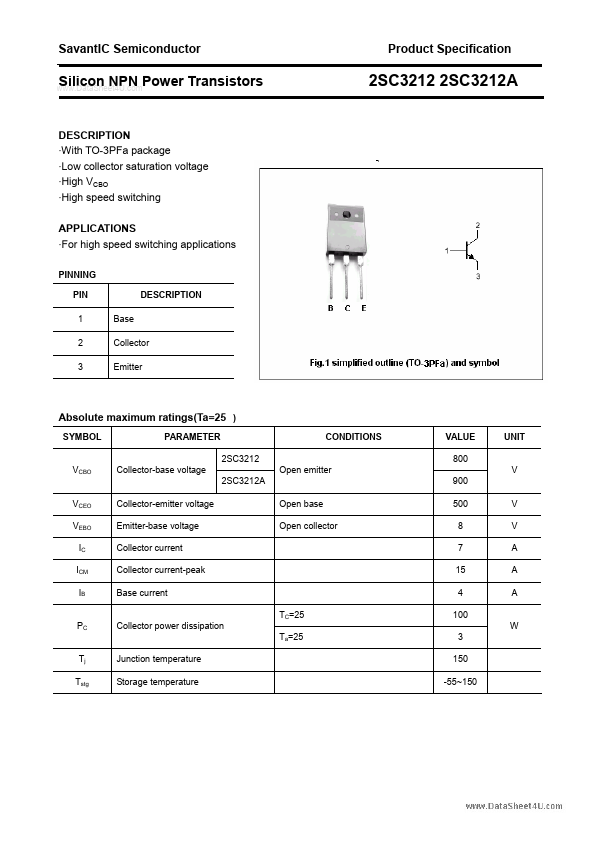<?=2SC3212A?> डेटा पत्रक पीडीएफ