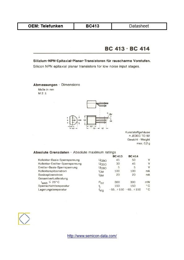 <?=BC413?> डेटा पत्रक पीडीएफ