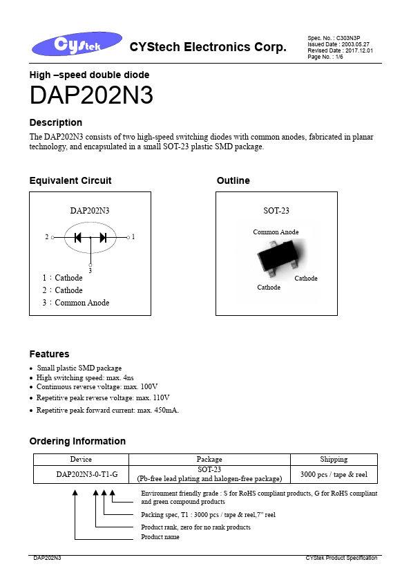 DAP202N3 CYStech