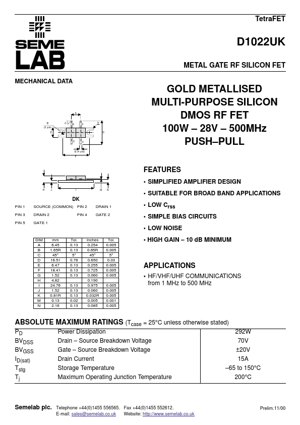 D1022UK Seme LAB