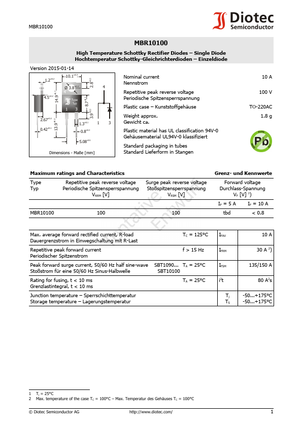 MBR10100 Diotec