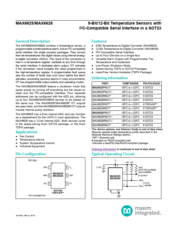 <?=MAX6626?> डेटा पत्रक पीडीएफ