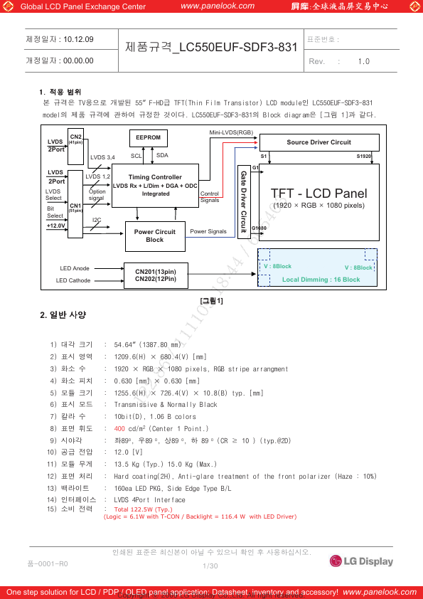 <?=LC550EUF-SDF3?> डेटा पत्रक पीडीएफ