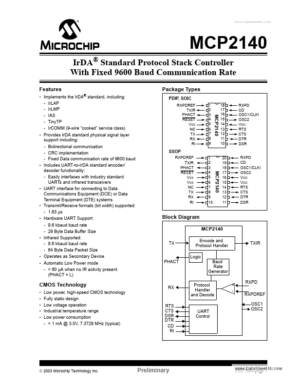 <?=MCP2140?> डेटा पत्रक पीडीएफ