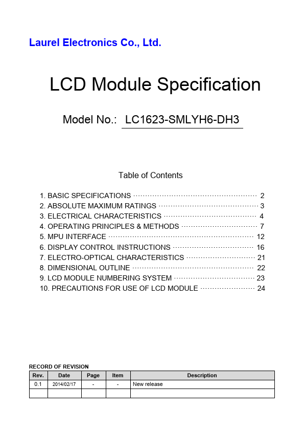 <?=LC1623-SMLYH6-DH3?> डेटा पत्रक पीडीएफ