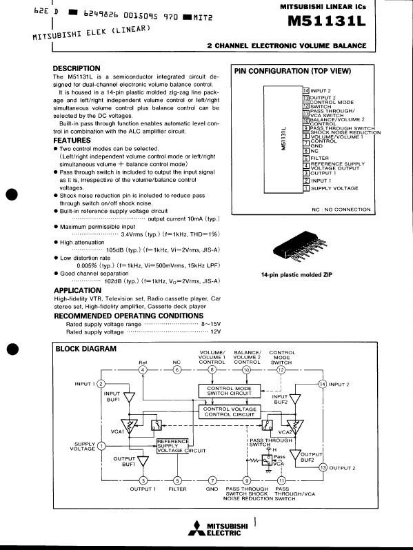 M51132L_258363.PDF Datasheet Download --- IC-ON-LINE