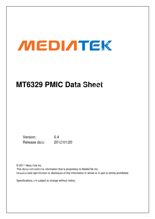 MT6329 MEDIATEK