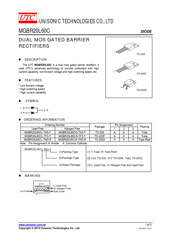 <?=MGBR20L60C?> डेटा पत्रक पीडीएफ