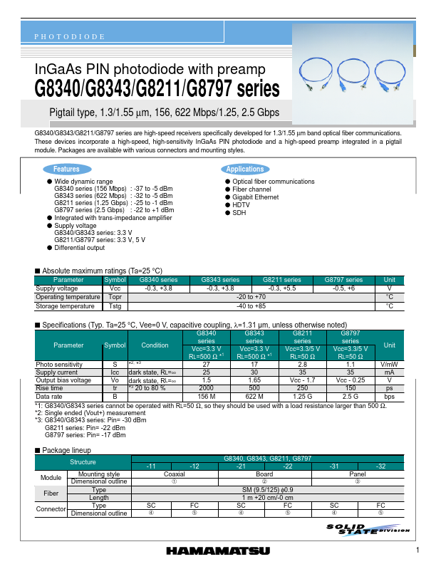 G8797-31 Hamamatsu Corporation