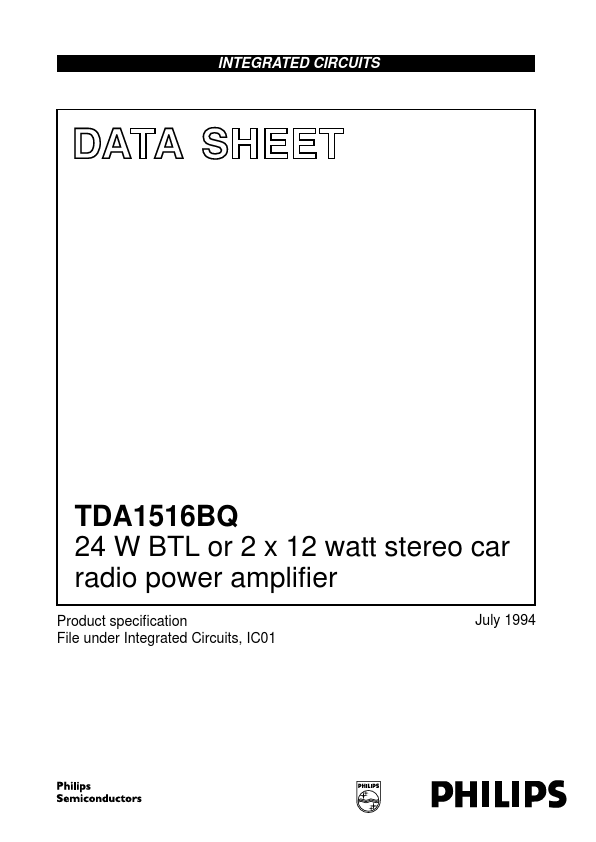 <?=TDA1516BQ?> डेटा पत्रक पीडीएफ