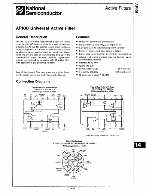 AF100 National Semiconductor