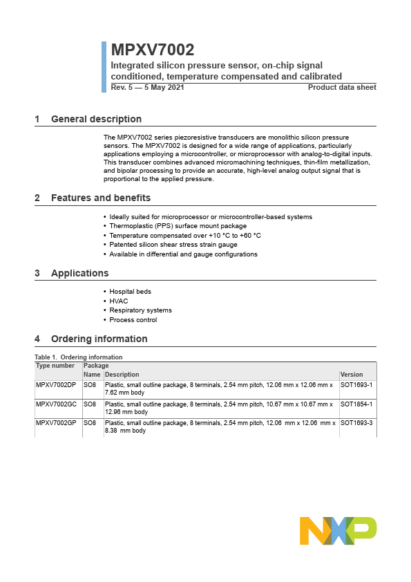 MPXV7002GC NXP