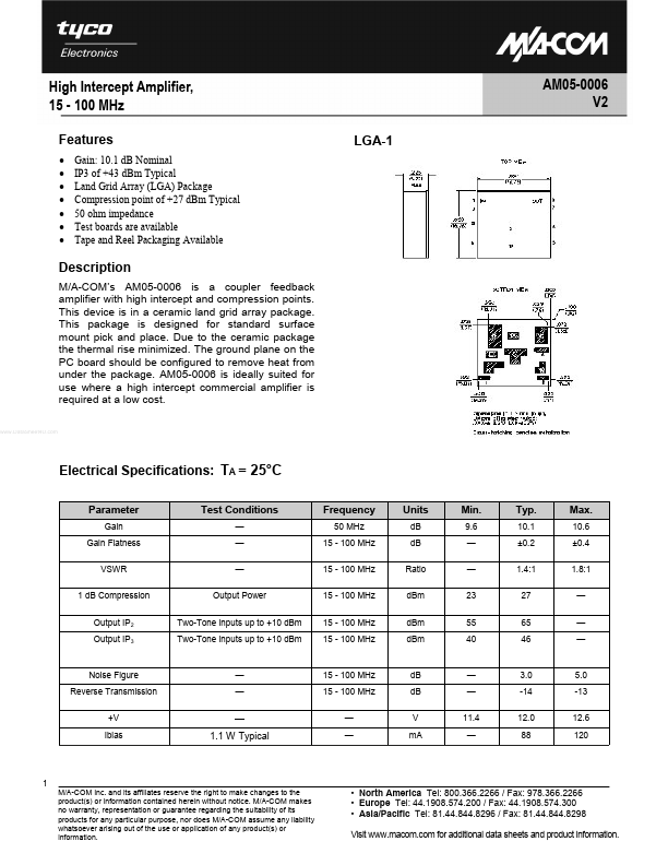 AM05-0006TR Tyco Electronics