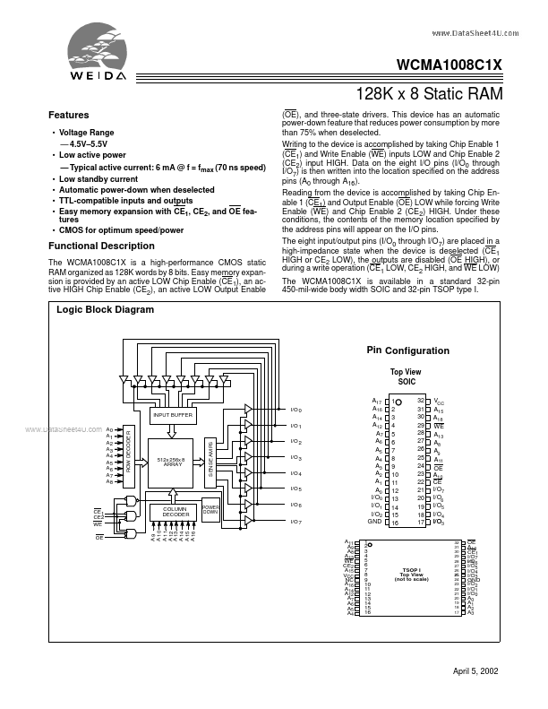 <?=WCMA1008C1X?> डेटा पत्रक पीडीएफ