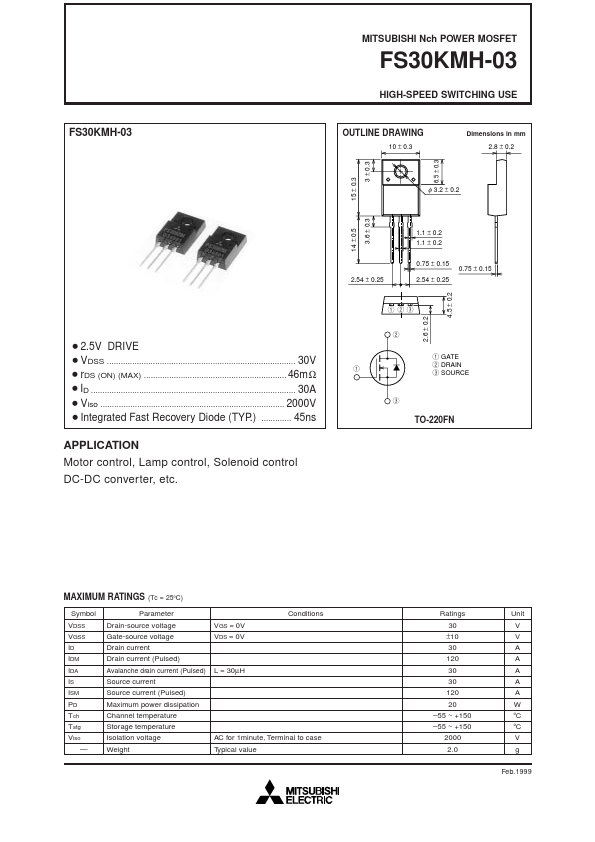 FS30KMH-03 Mitsubishi Electric Semiconductor