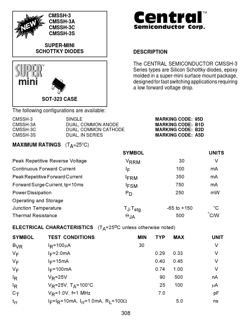 CMSSH-3S Central Semiconductor Corp