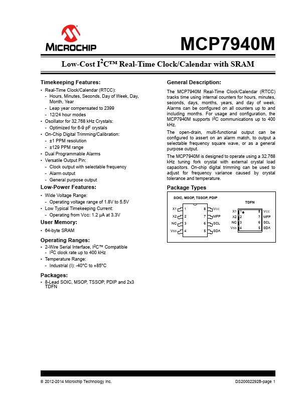 MCP7940M Microchip