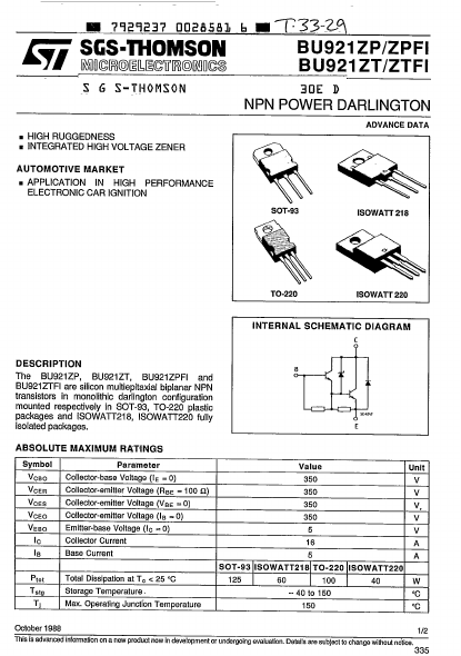 BU921ZT ST Microelectronics