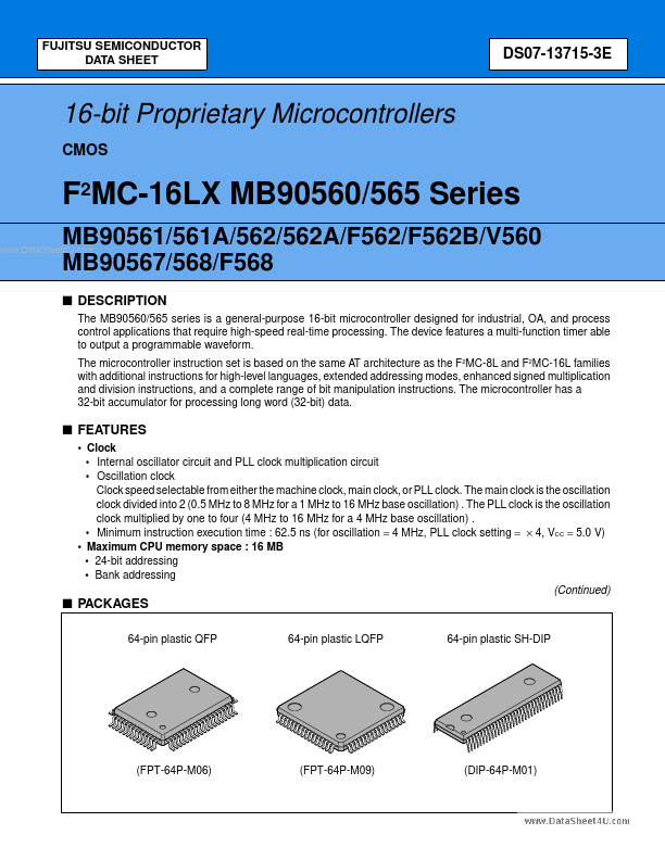 MB90562A Fujitsu Media Devices