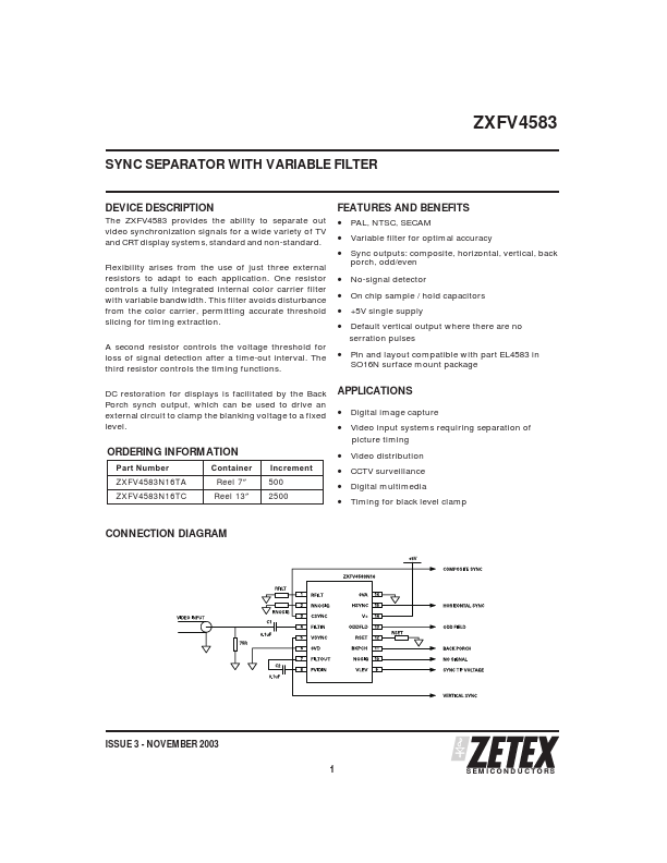 ZXFV4583N16TC Zetex Semiconductors