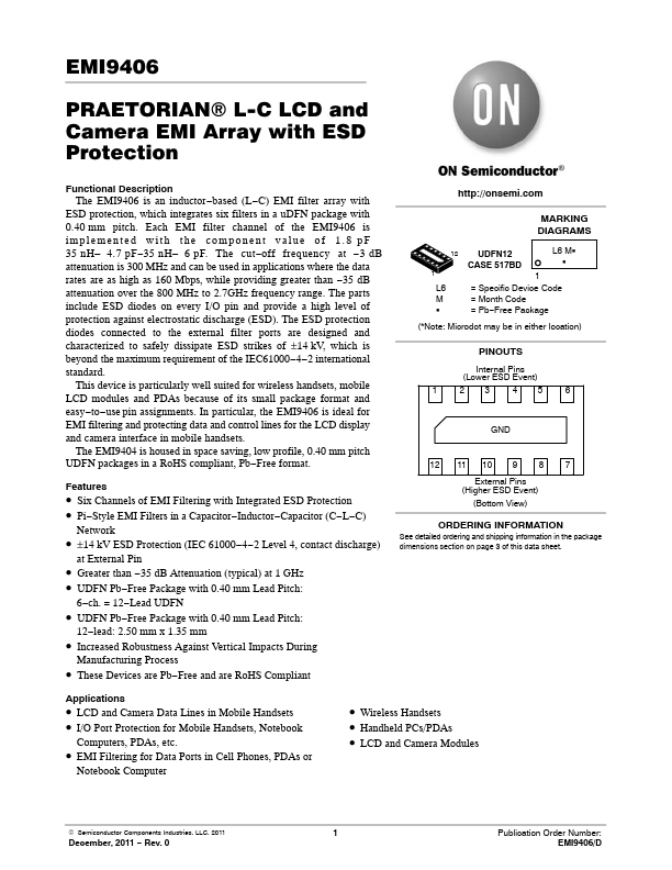 <?=EMI9406?> डेटा पत्रक पीडीएफ